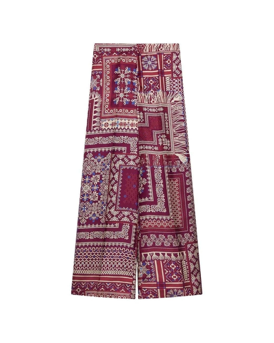 Momoní Purple Cocos Bis Wide-Leg Trousers