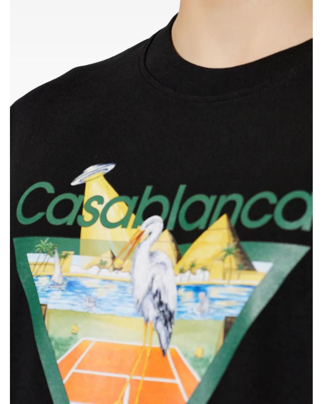 Casablanca Black Classic T-Shirt For for men