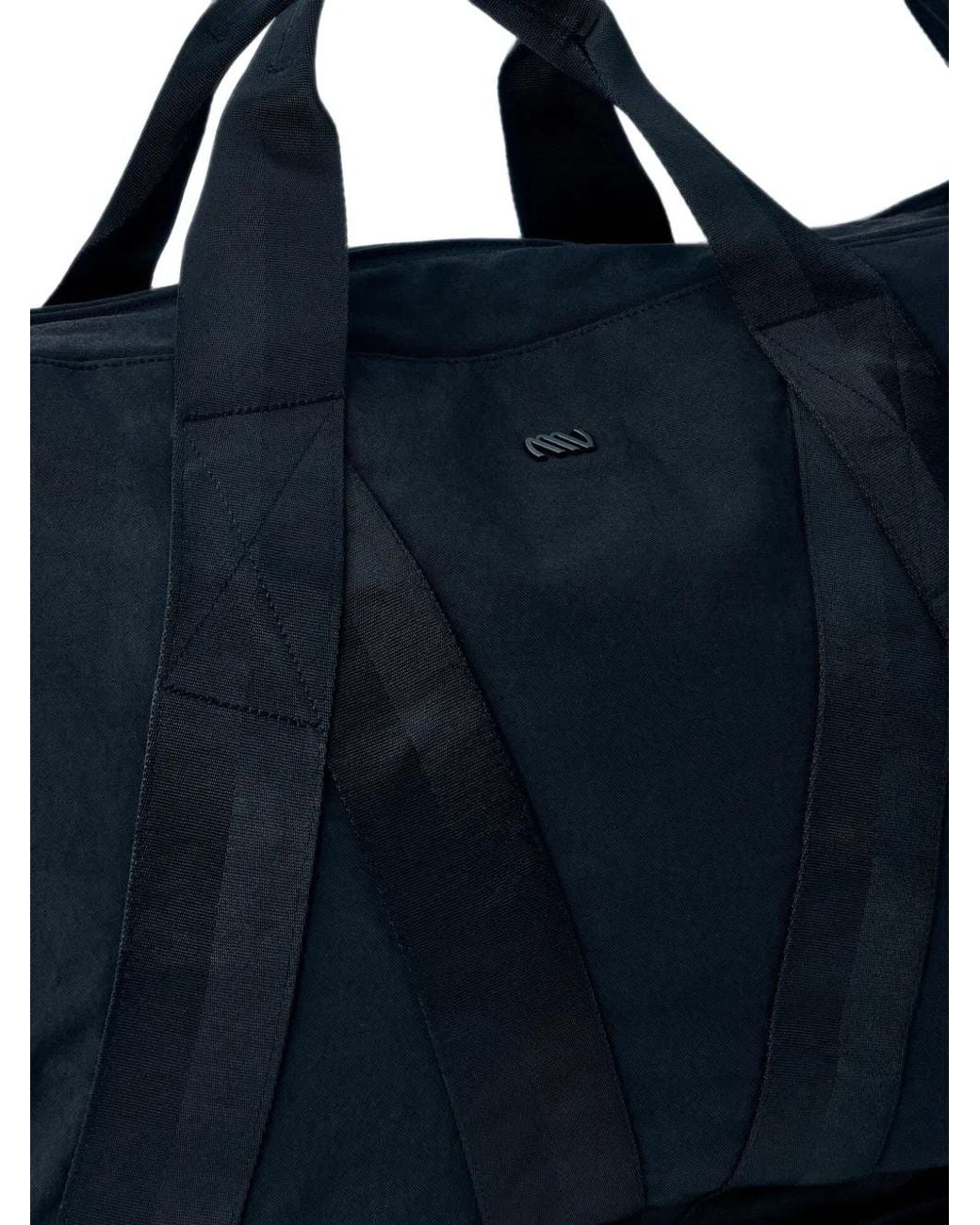 Massimo Osti Studio Blue Twill Logo-Print Duffel Bag for men