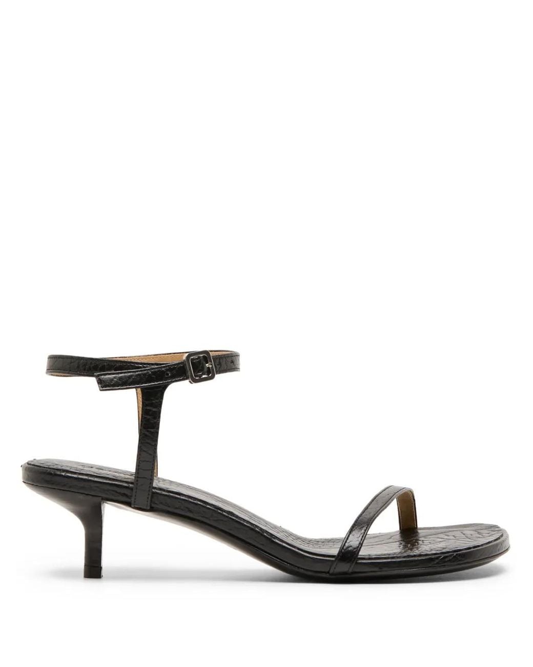 Marsèll Black Sottiletta Leather Sandals