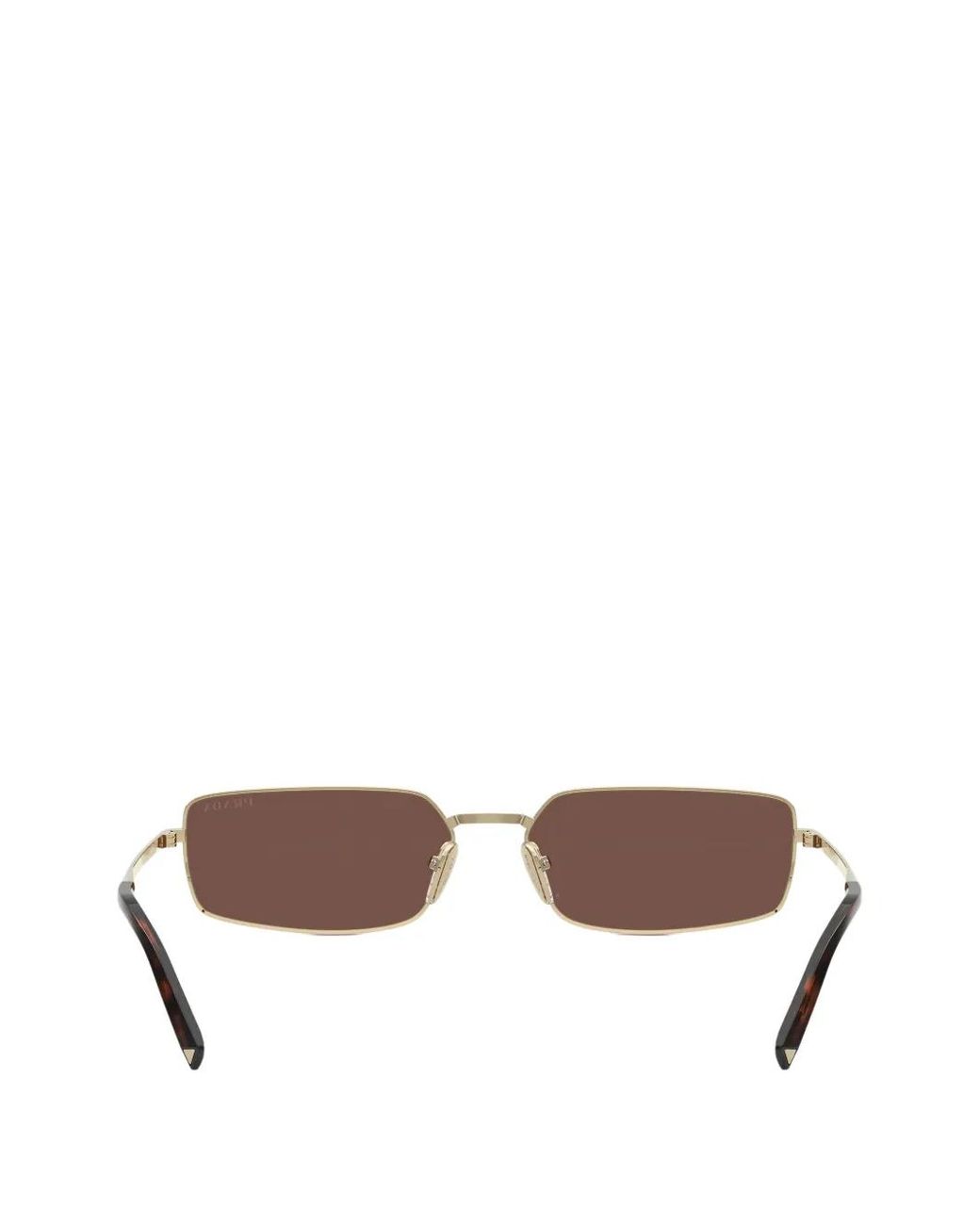 Prada Metallic Rectangular-Frame Sunglasses
