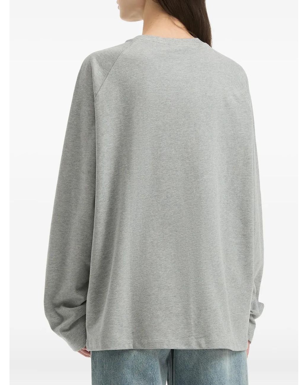 B+ AB Gray Bow-Print Sweatshirt