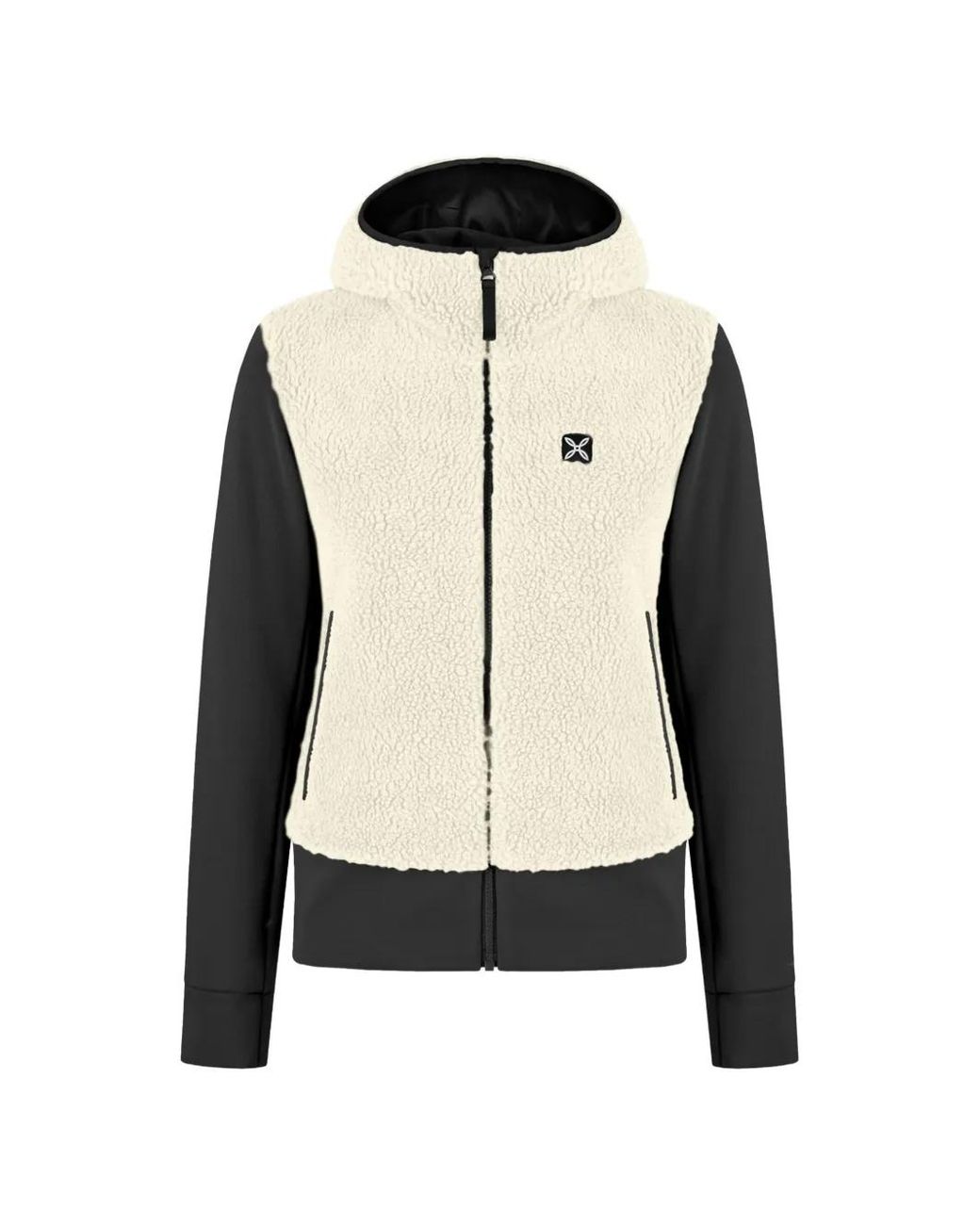 Montura Black Faux-Fleece Panelled Jacket