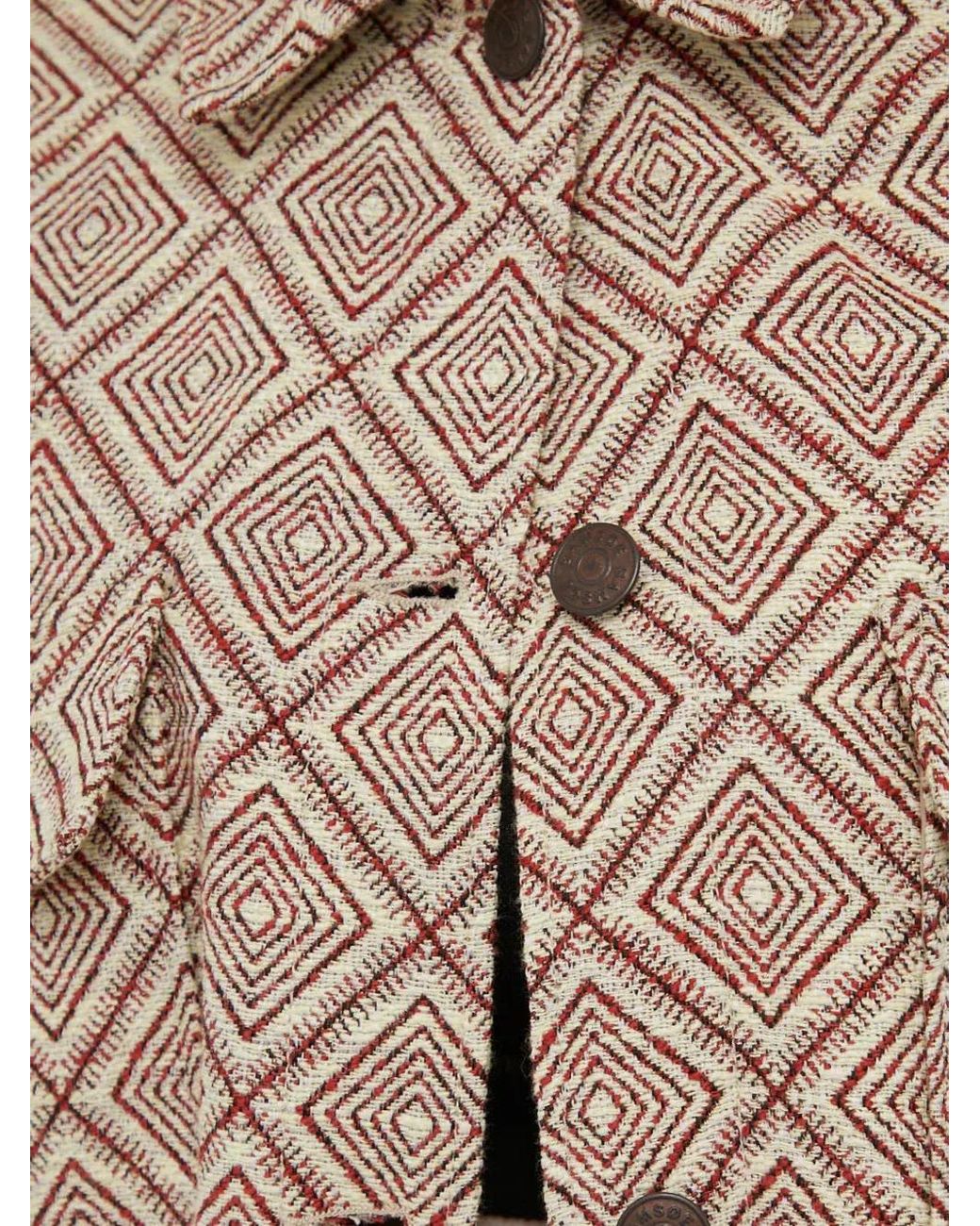 Samsøe & Samsøe Natural Patterned Buttoned Jacket