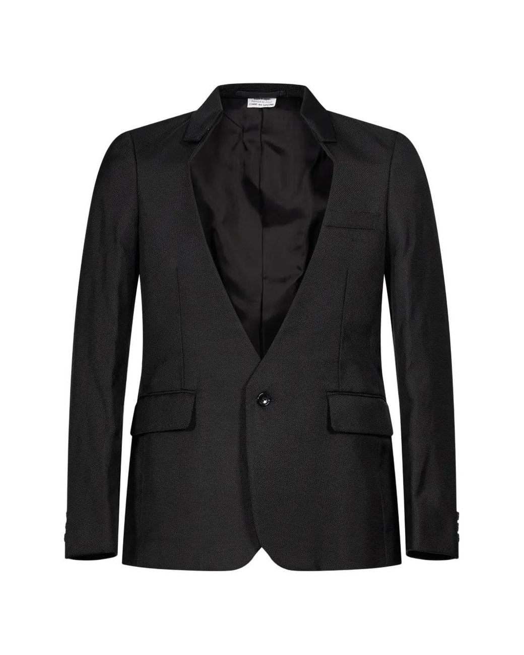 Comme des Garçons Black Cut-Out Single-Breasted Blazer for men