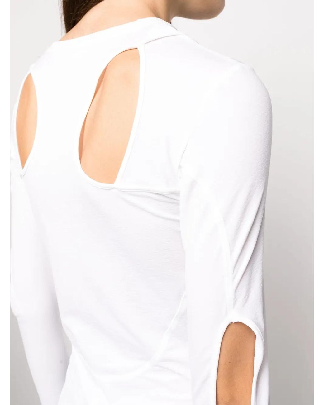 Givenchy White Cut-Out Crew-Neck T-Shirt