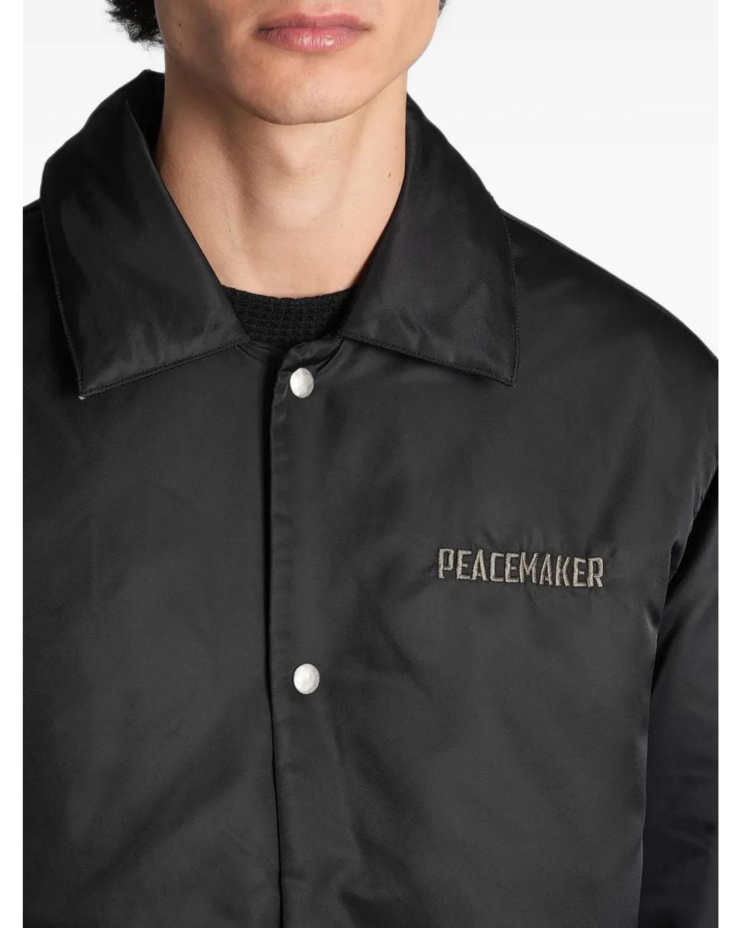 Peacemaker Oamc Black Doudoune À Logo Brodé for men