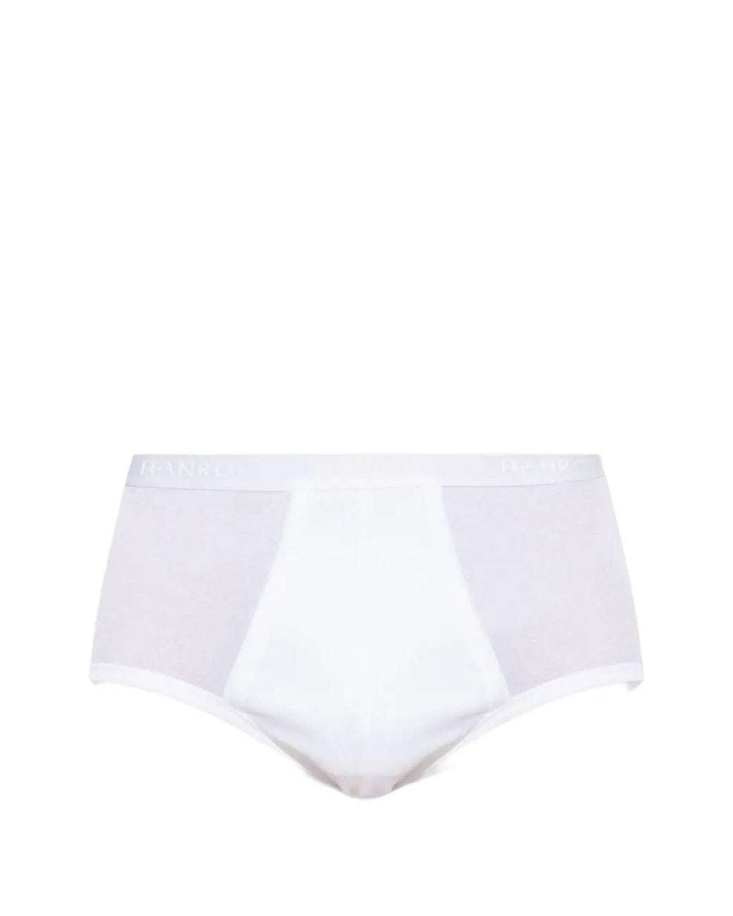 Hanro White Logo-Waistband Cotton Briefs for men