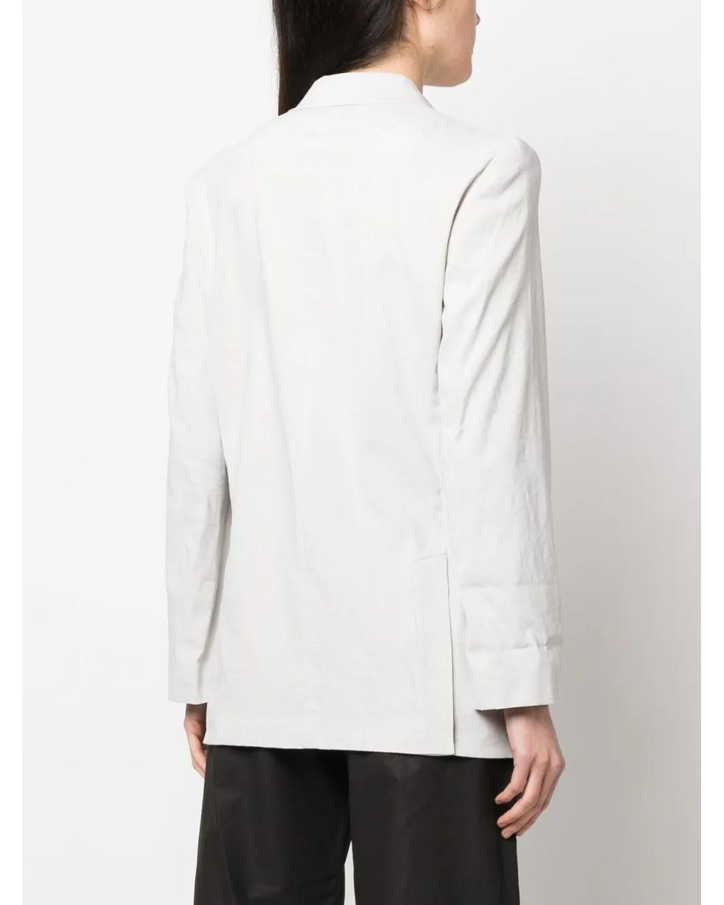 Theory White Single-Breasted Button Blazer