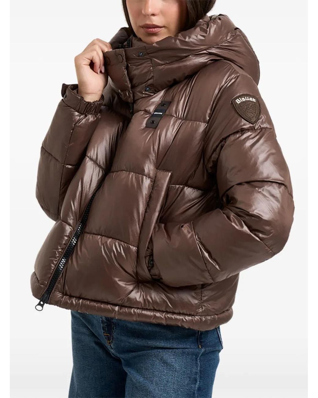 Blauer Brown Puffer Hooded Jacket
