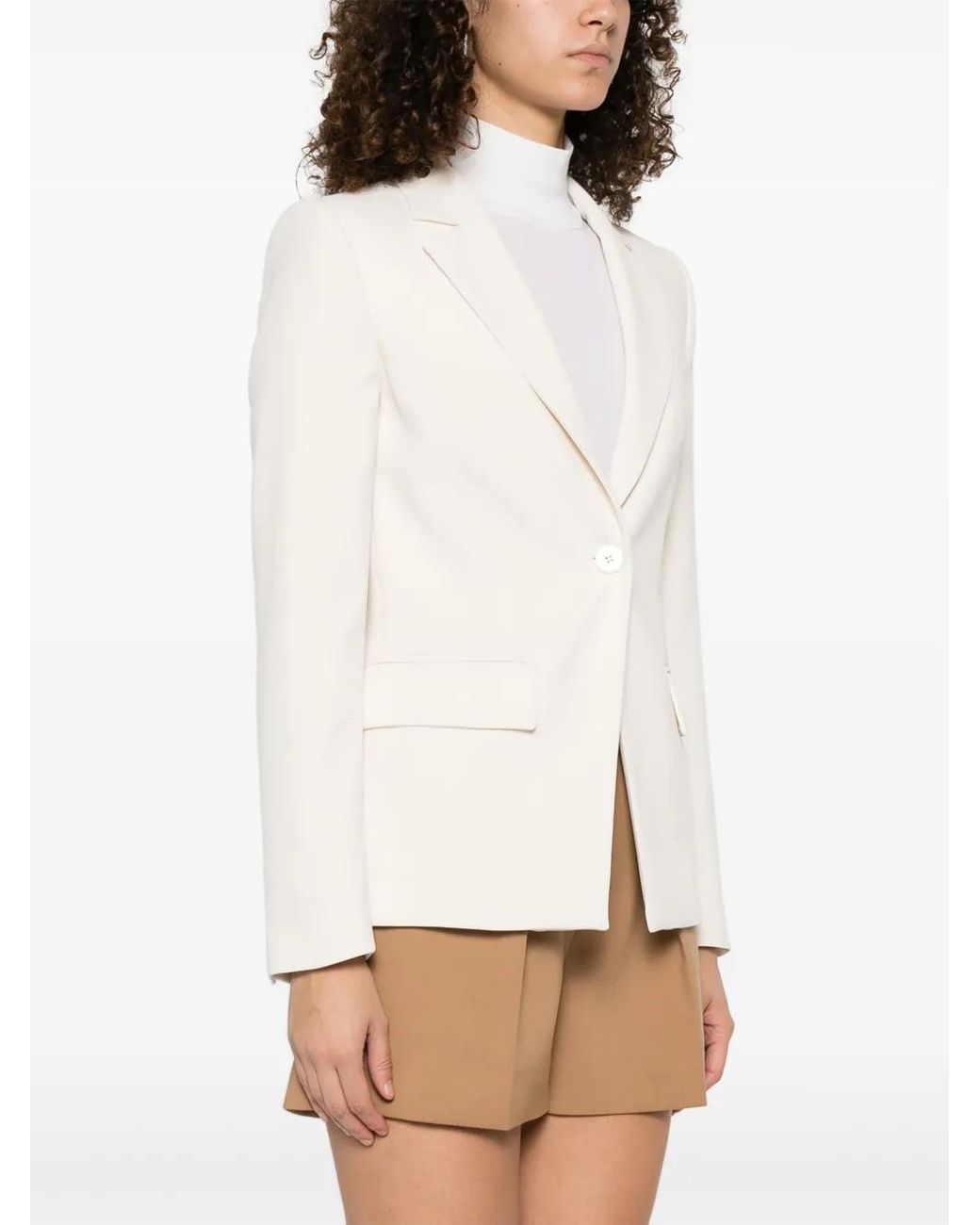 Twinset White Single-Breasted Blazer