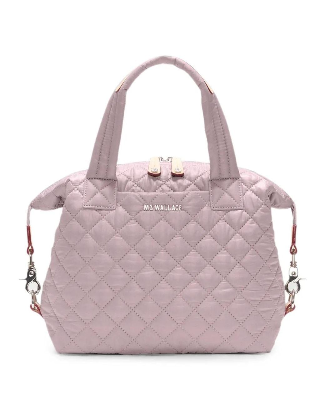 MZ Wallace Pink Small Sutton Deluxe Quilted Tote Bag