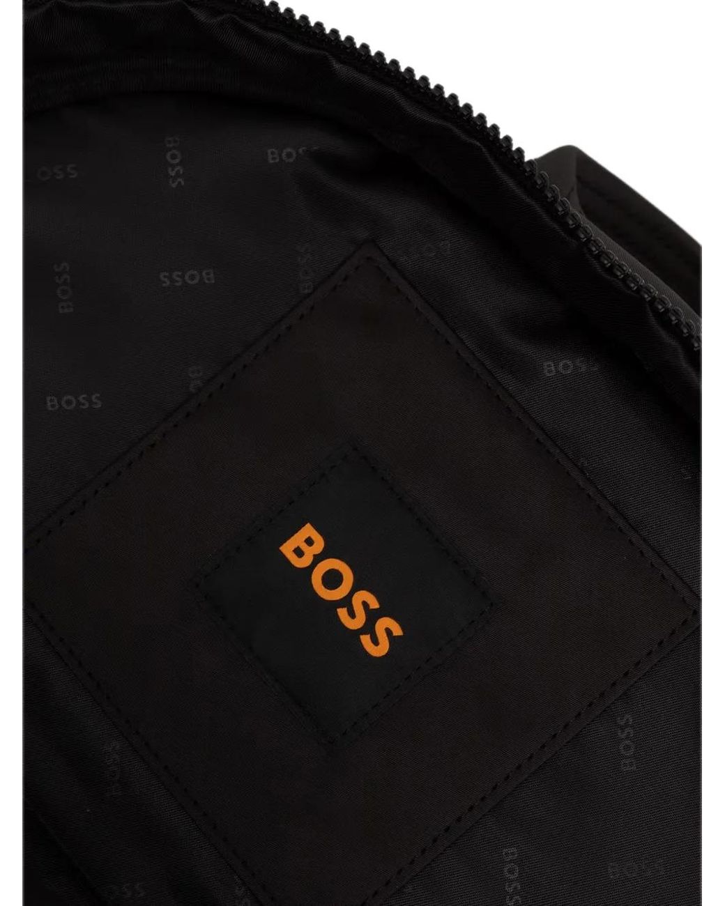 Boss Black Logo-Plaque Backpack for men