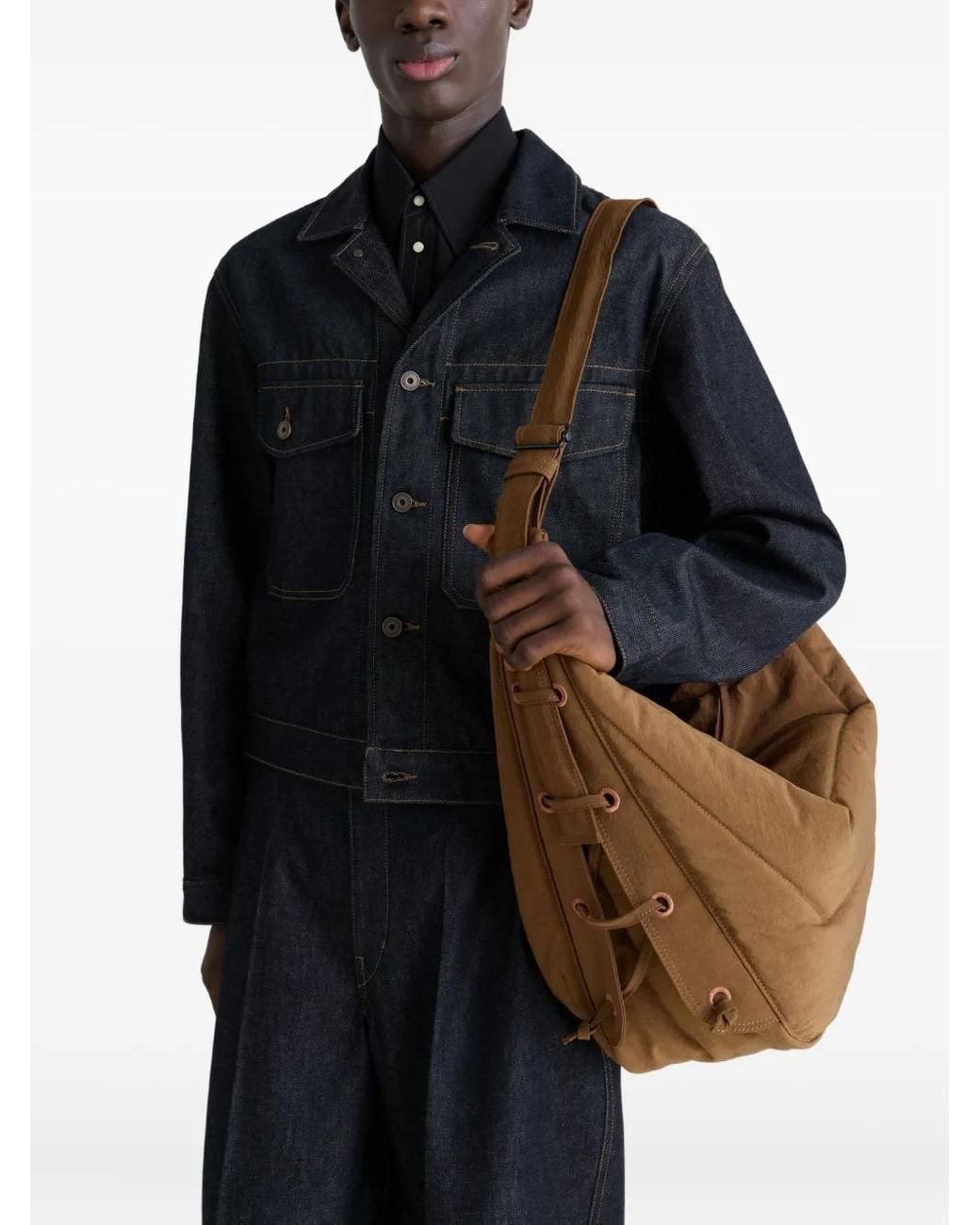Lemaire Brown Large Soft Game Bag