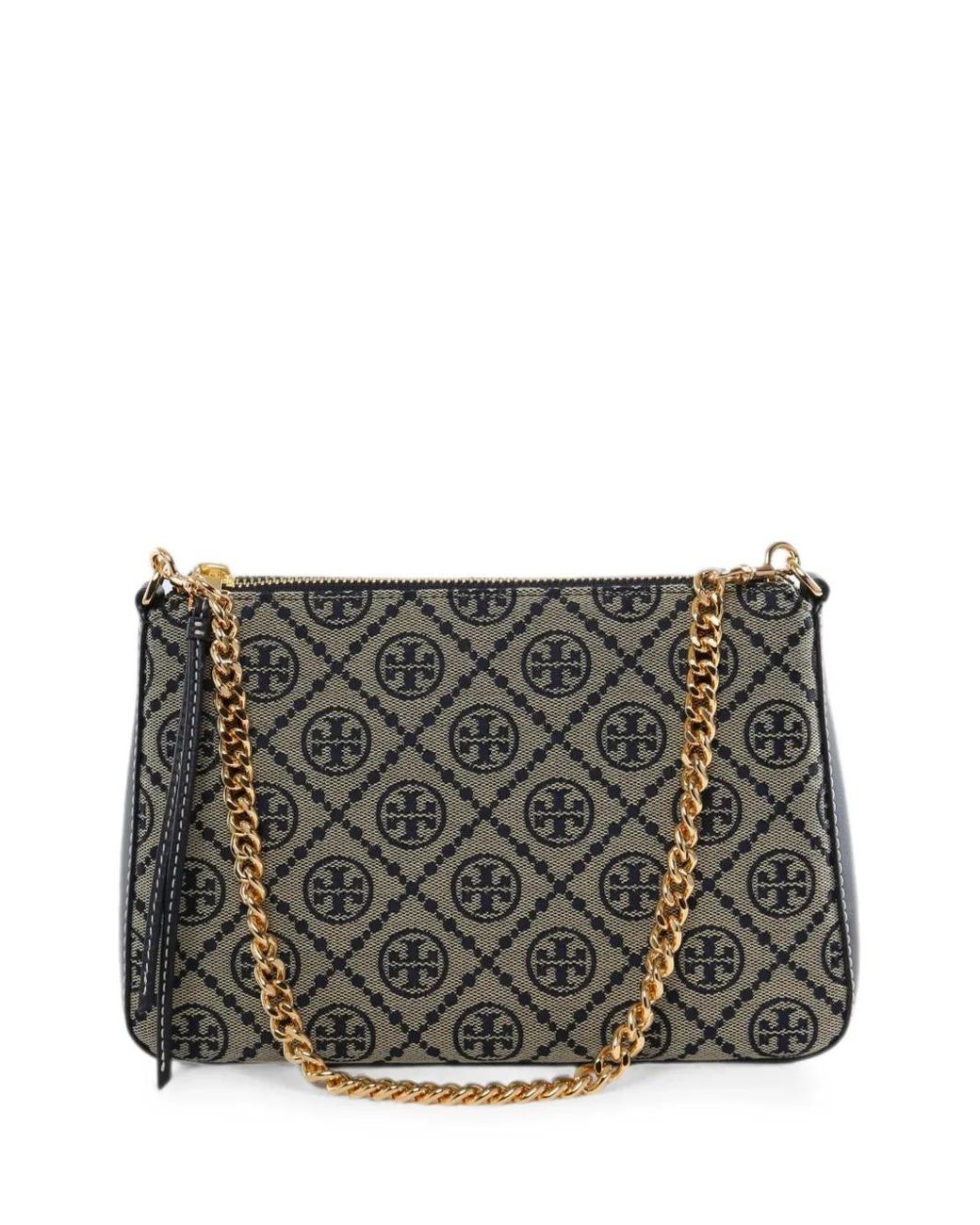 Tory Burch Gray T-Monogram Shoulder Bag