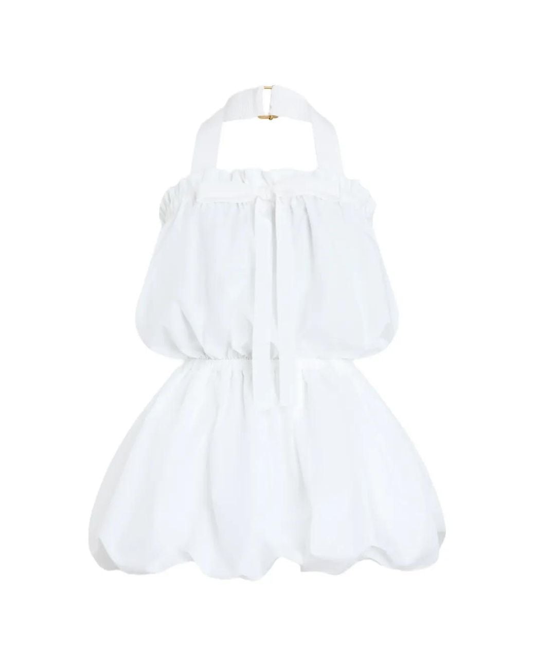 Patou White Halterneck Bloomer Mini Dress