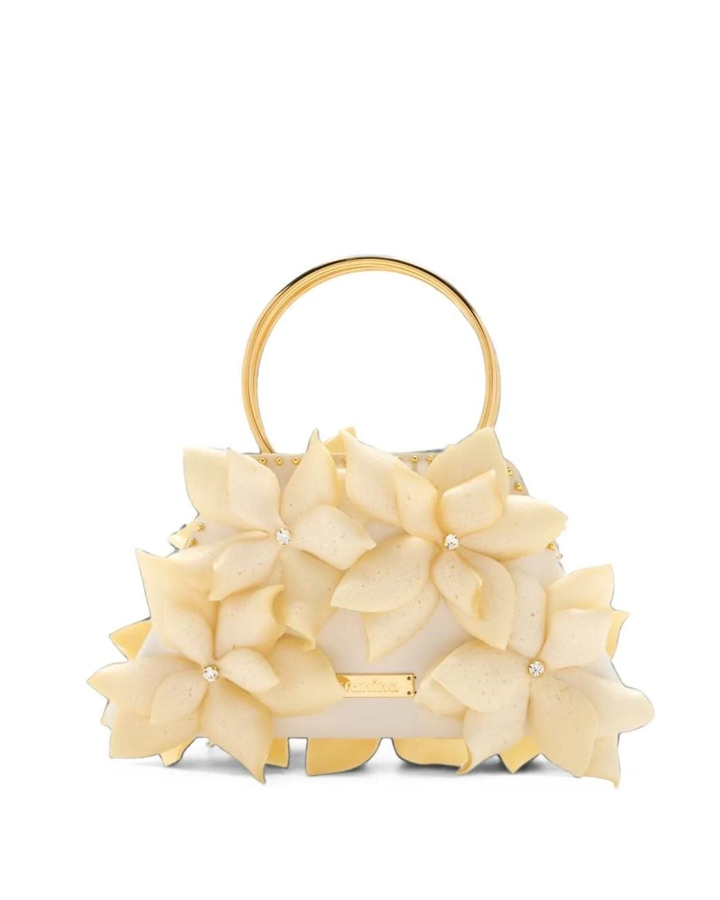 Vanina Metallic Licorices Floral-Appliqué Tote Bag