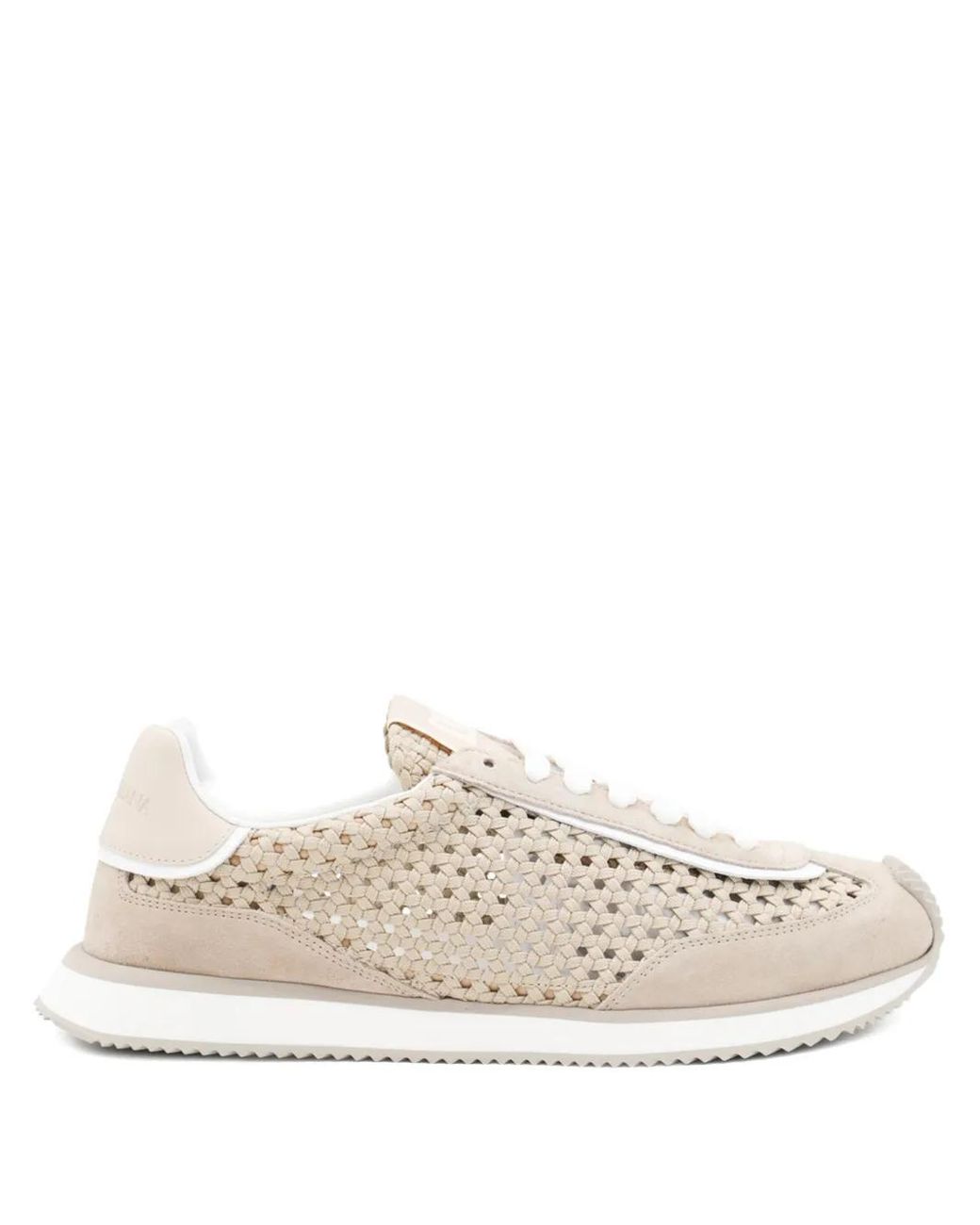 Dolce & Gabbana White Lace-Up Sneakers for men