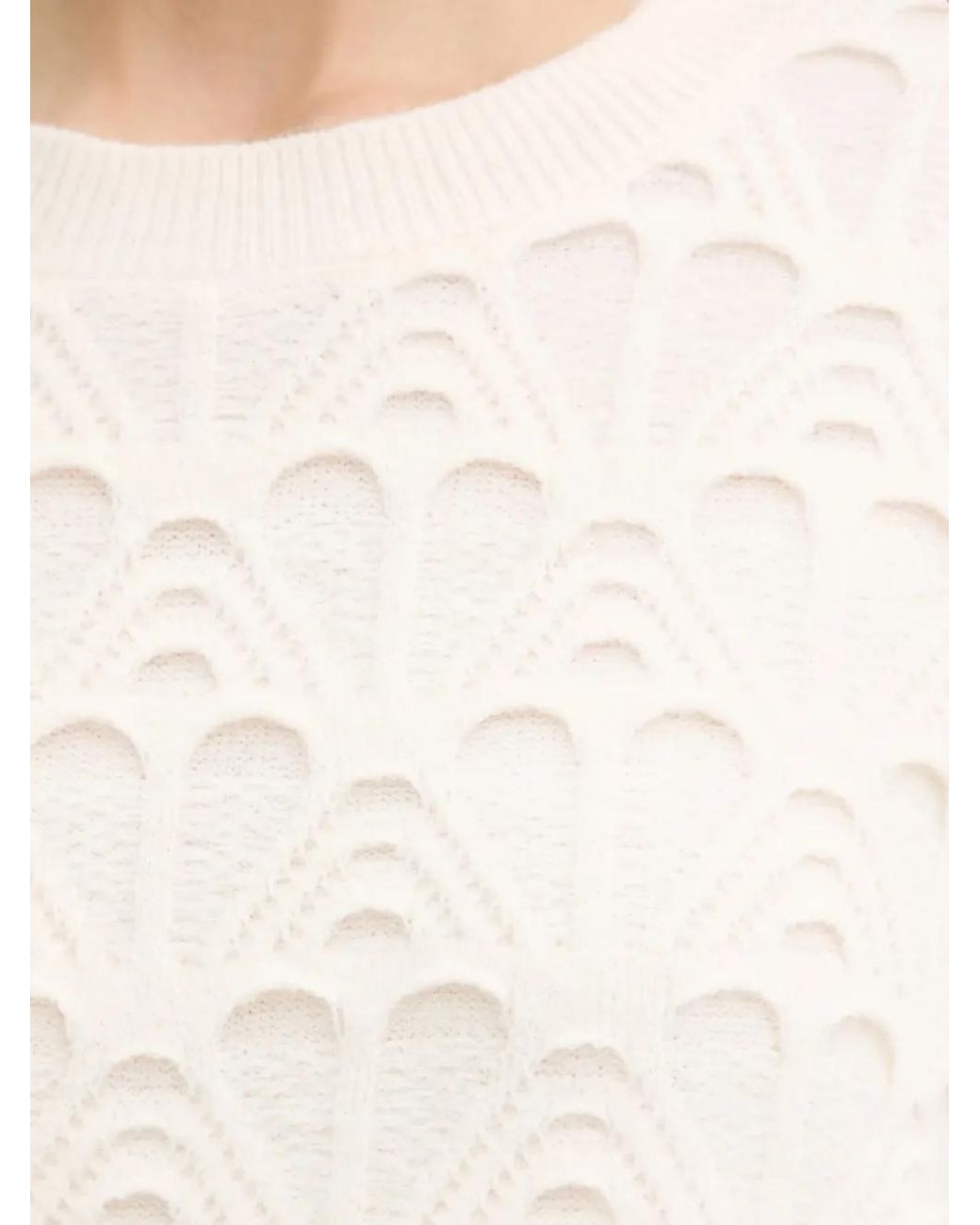 Jersey Festoneado Morgan de color White