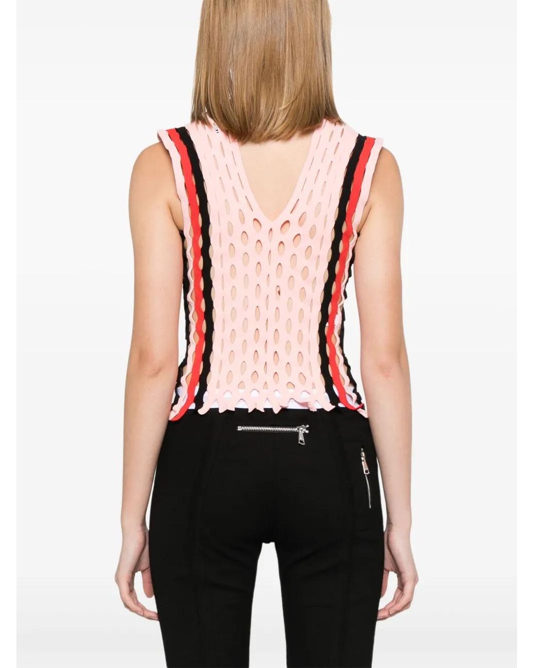 Sinéad O'Dwyer Pink Squiggle Knitted Top
