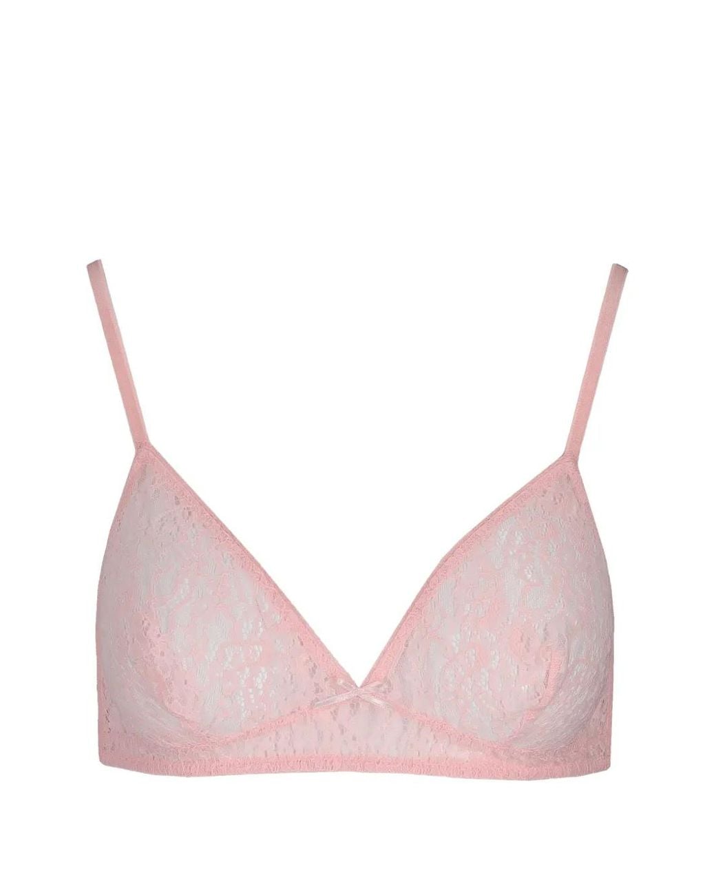 Laura Urbinati Pink Soutien-Gorge En Dentelle Fleurie