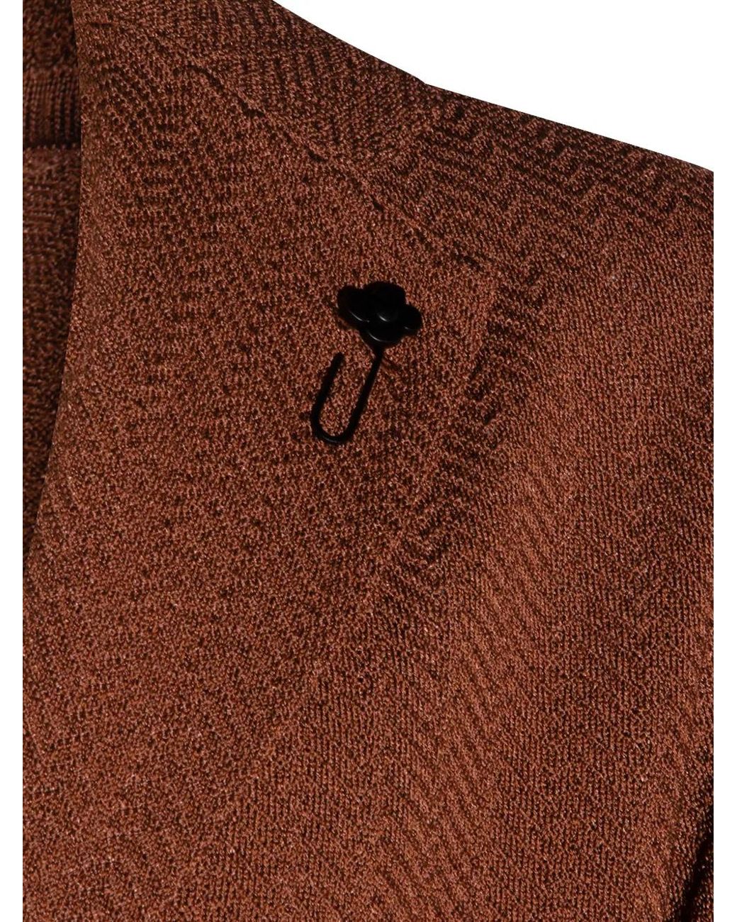 Lardini Brown Herringbone Pocket Jacket for men