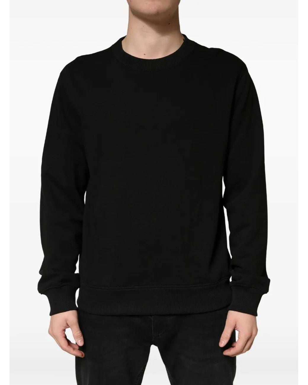 Dolce & Gabbana Black Crew-Neck Hoodie for men