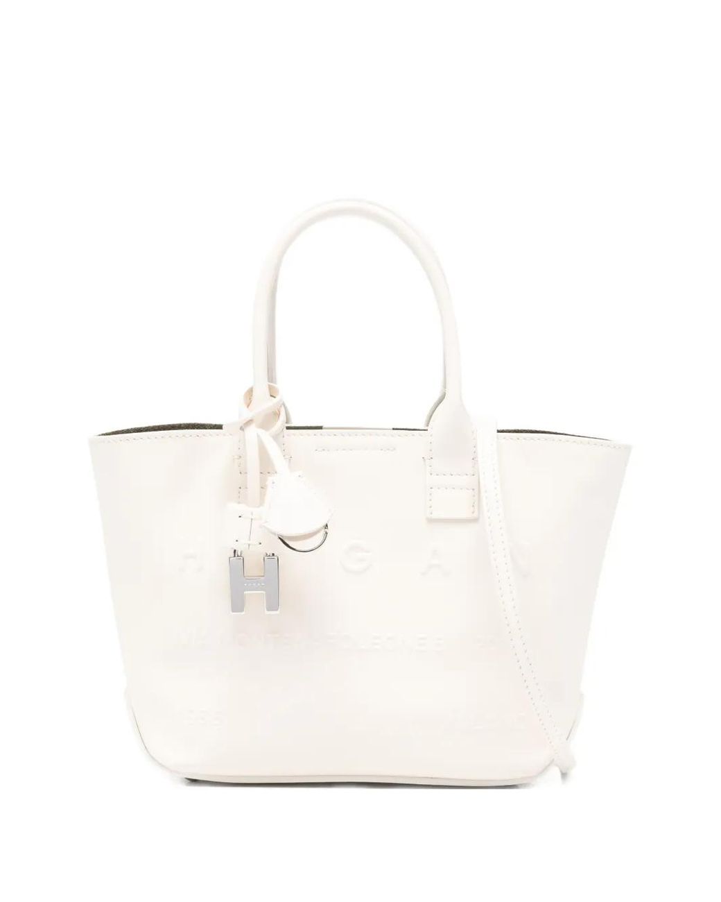 Borsa Tote Adress Mini di Hogan in White