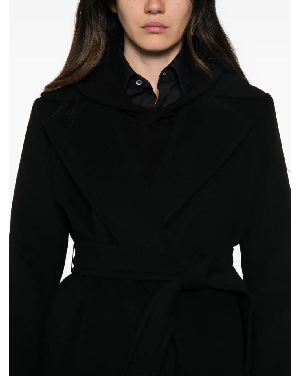 Emme Black Emmcolimbo Belted Coat