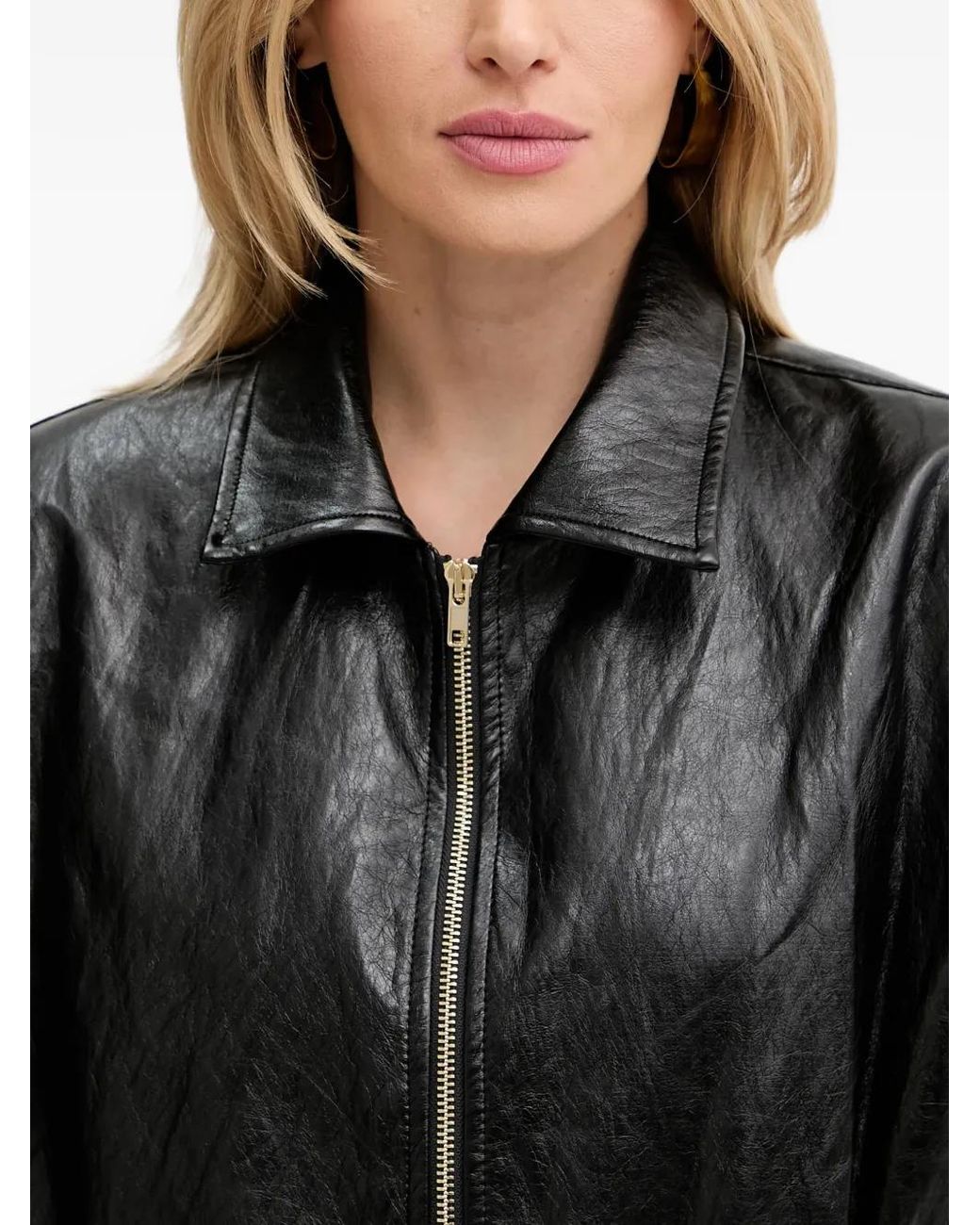 Haveone Black Belted Zip-Up Jacket