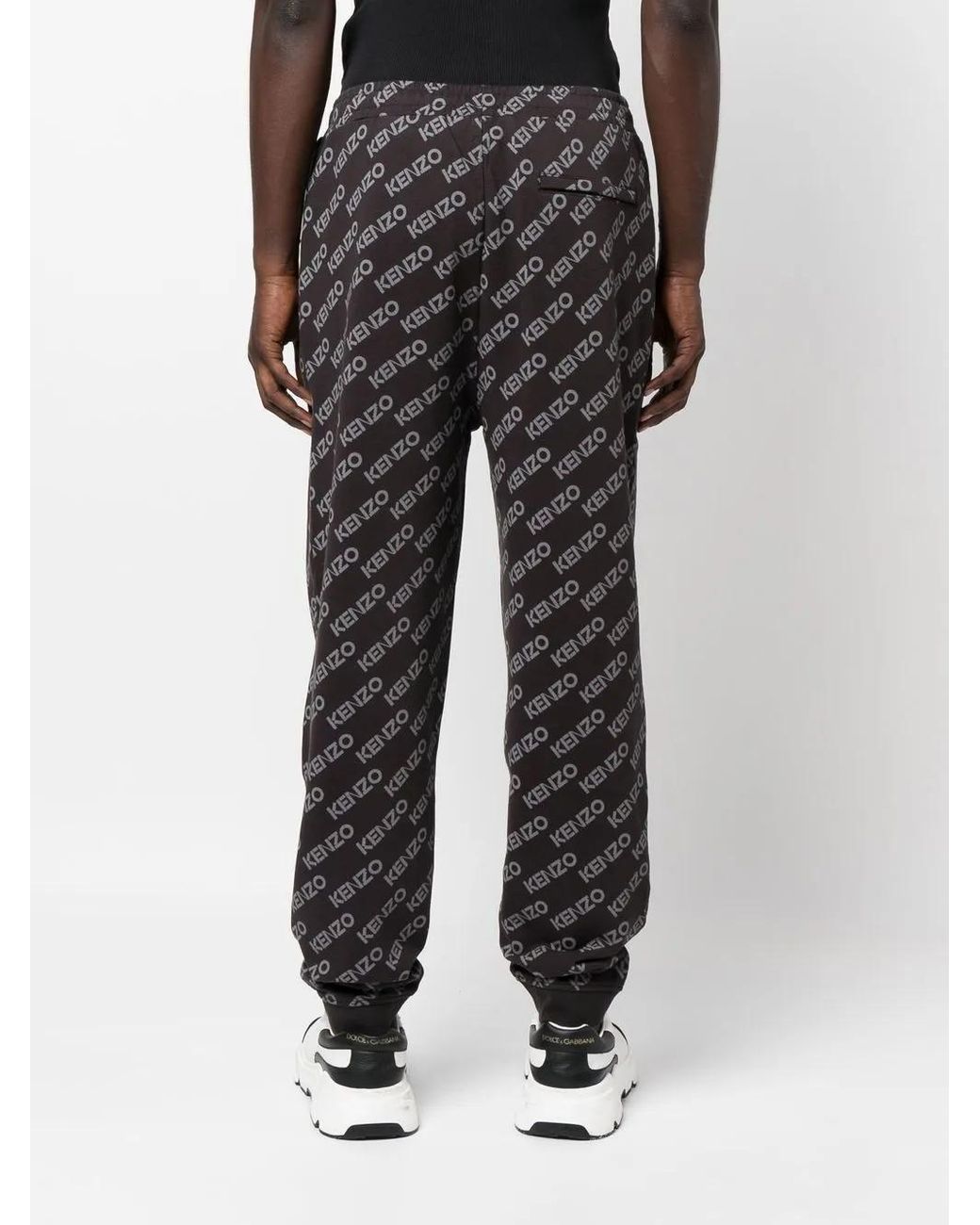 KENZO Gray Monogram Sweat Pants for men