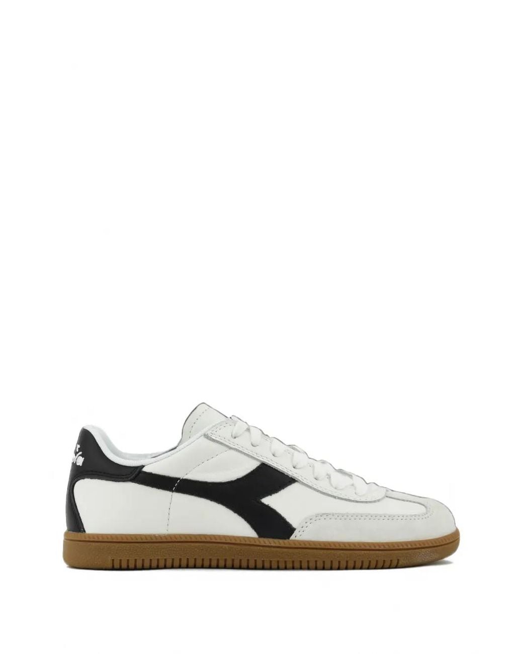 Diadora White Suede-Panelled Gum-Sole Sneakers