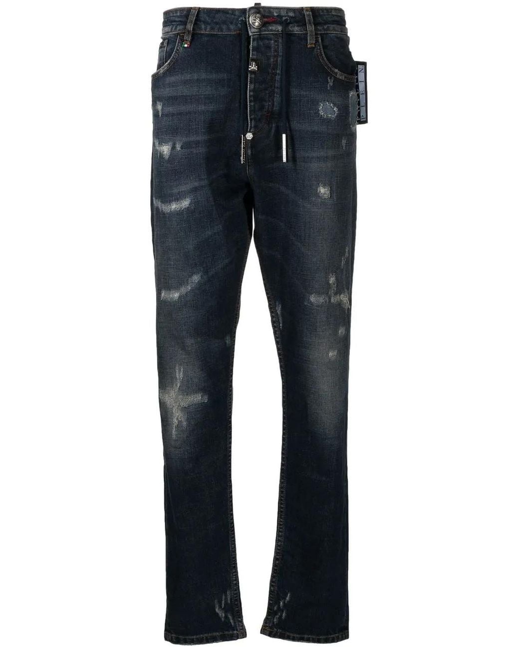 Philipp Plein Slim-Fit Jeans in het Blue voor heren