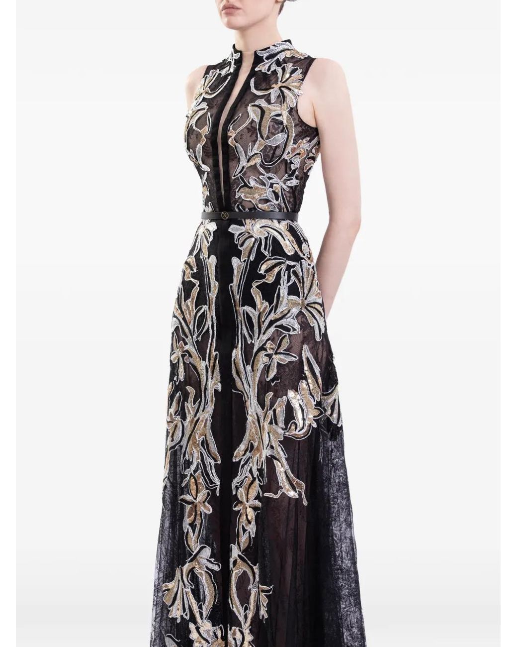 Saiid Kobeisy White Embroidered Lace Dress