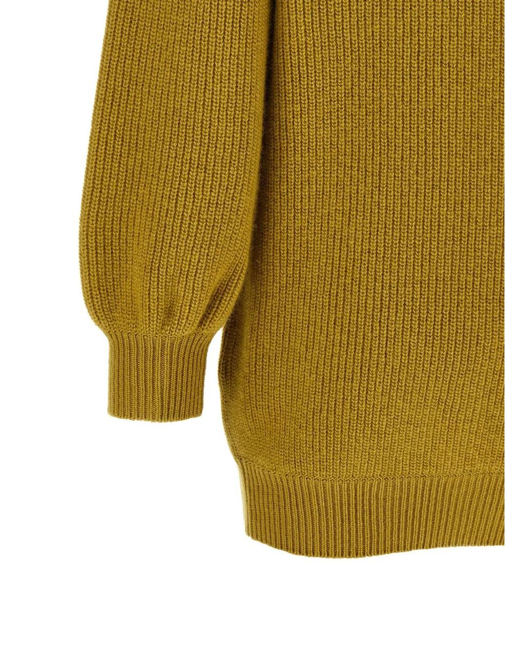 Valentino Garavani Green Braided Ribbed-Knit Sweater