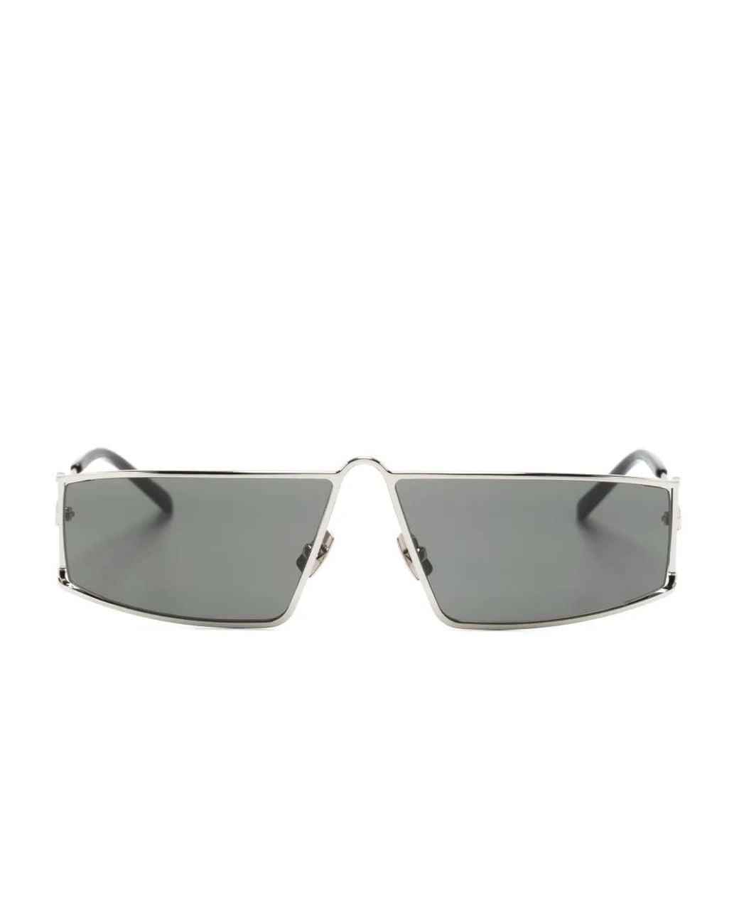Saint Laurent Gray Sl 606 Rectangle-Frame Sunglasses