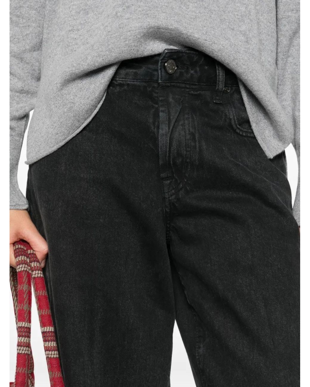 Jacob Cohen Black Pressed-Crease Jeans