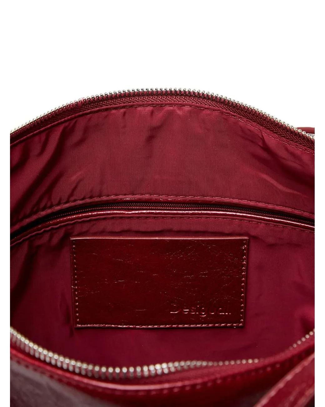 Desigual Red Large Lanuza Half Logo Tote Bag