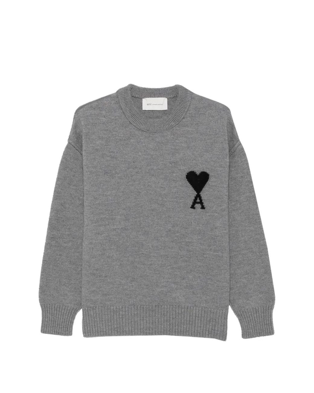 AMI Gray Ami De Coeur Sweater