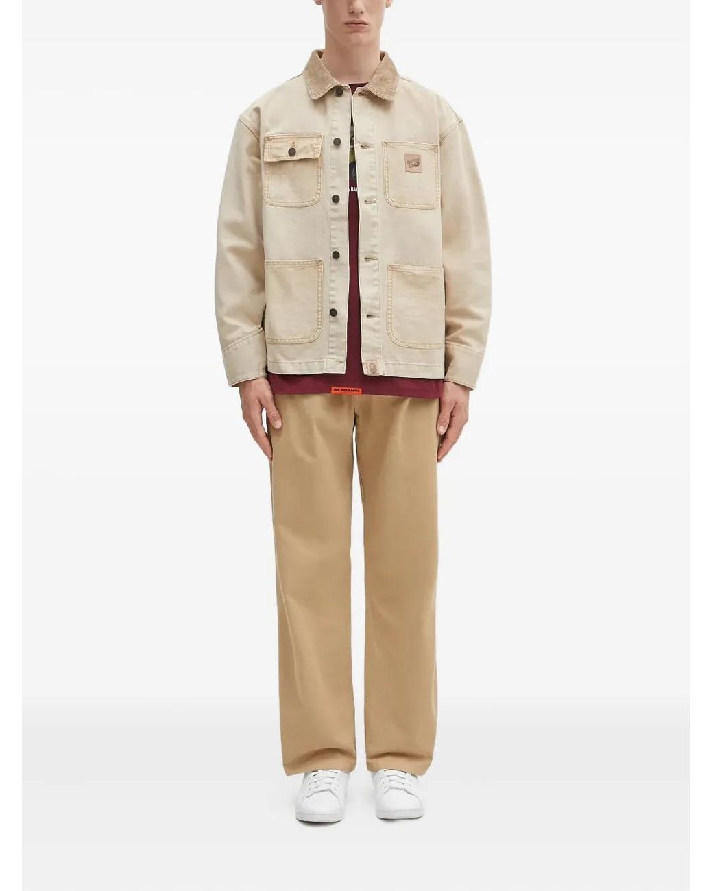 A Bathing Ape Natural Corduroy-Collar Jacket for men