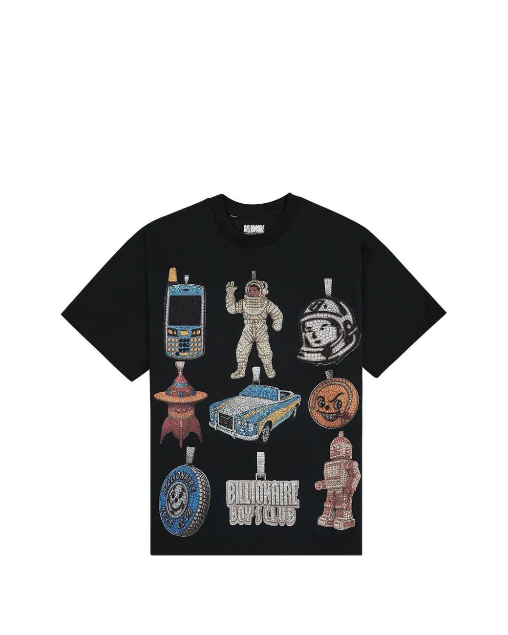 BBCICECREAM Black Icy Graphic-Print T-Shirt for men