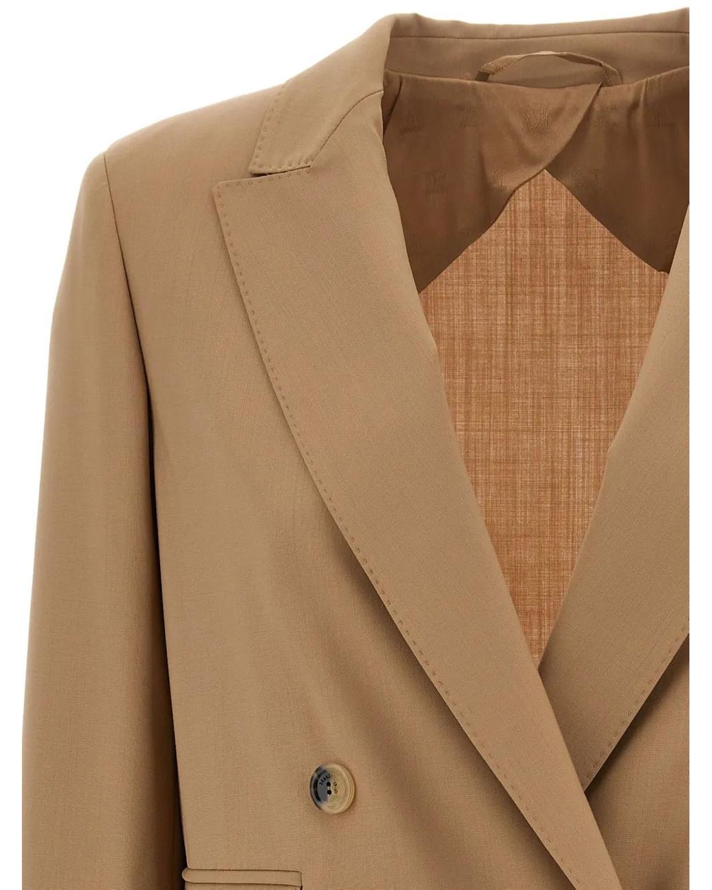 Max Mara Natural Double-Breasted Blazer