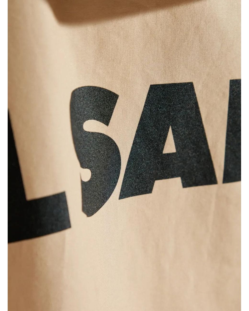 Jil Sander Natural Logo-Print Coat