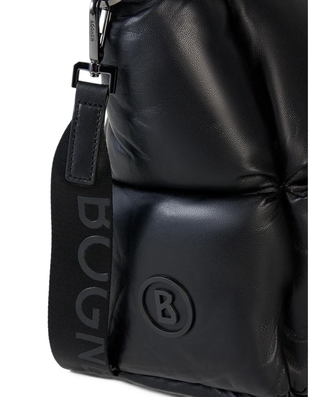 Bogner Black Gletsch Origin Amelie Padded Leather Tote Bag