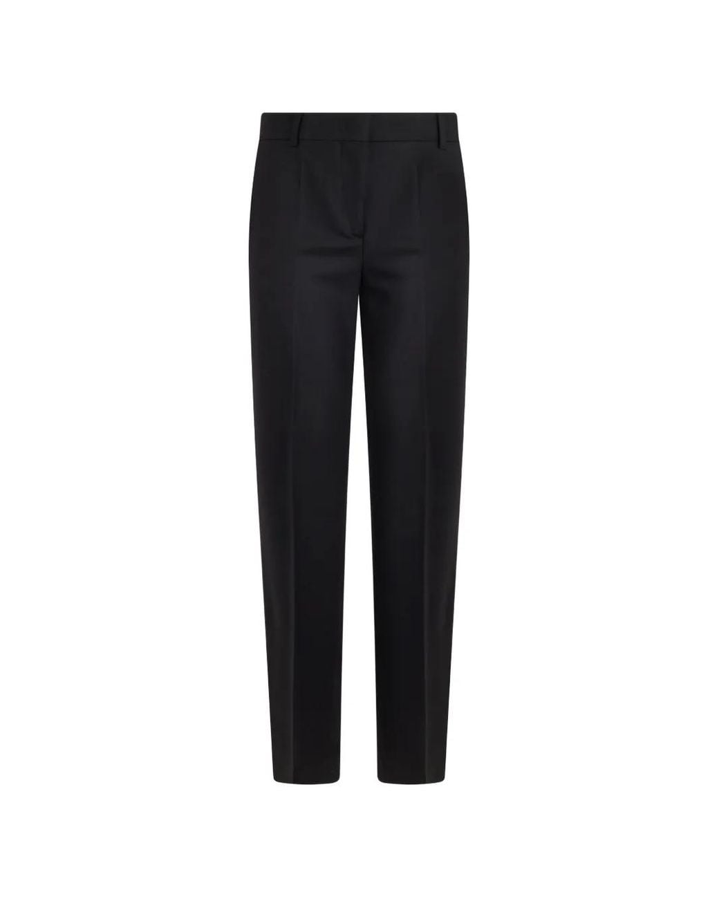 Alberta Ferretti Black Pressed-Crease Tailored Trousers