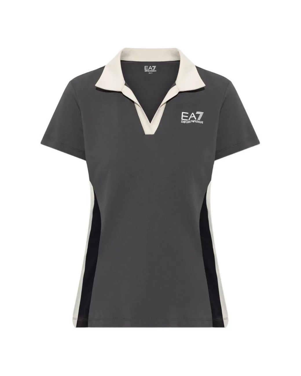 EA7 Black Polo À Logo Imprimé