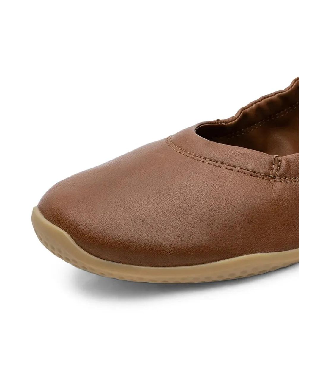 Vivobarefoot White Asana Yin Elasticated Leather Ballet Flats