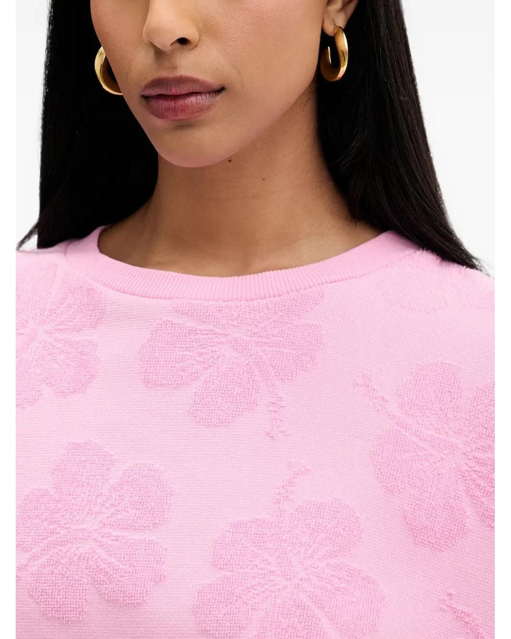 Rip Curl Pink Sweat Paradise Terry À Fleurs En Jacquard