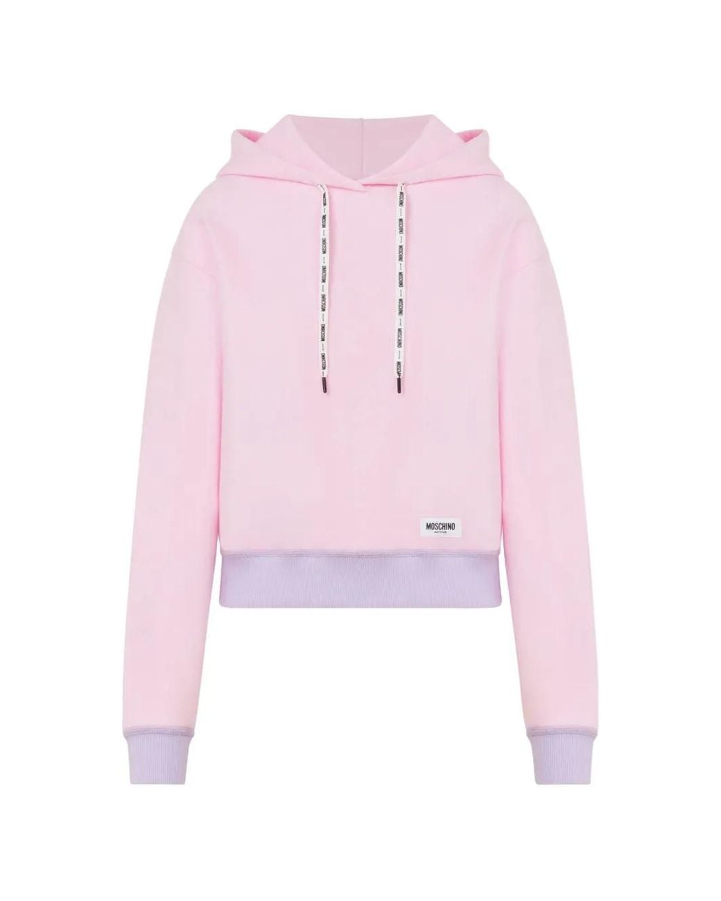 Moschino Pink Hoodie À Patch Logo