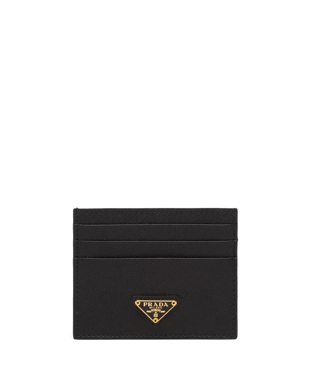 Prada Black Leather Credit Card Case